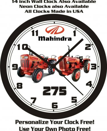 MAHINDRA 275 TRACTOR WALL CLOCK-FREE USA SHIP!
