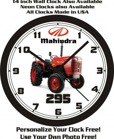 MAHINDRA 295 TRACTOR WALL CLOCK-FREE USA SHIP!