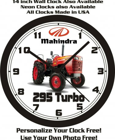 MAHINDRA 295 TURBO TRACTOR WALL CLOCK-FREE USA SHIP!
