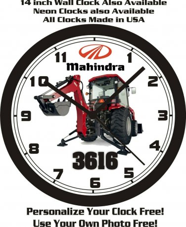MAHINDRA 3616 TRACTOR WALL CLOCK-FREE USA SHIP!