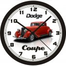 1934 DODGE COUPE WALL CLOCK-FREE USA SHIP!