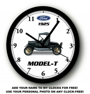 1925 FORD MODEL-T  WALL CLOCK -Free US Ship, Dodge, Chevrolet