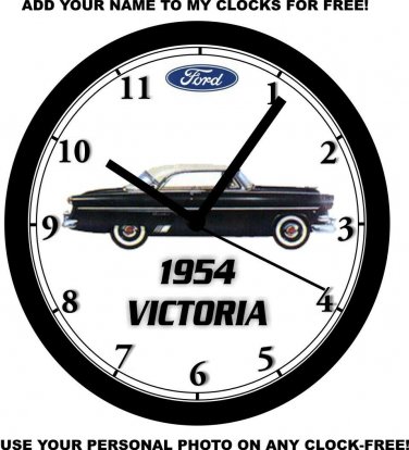 1954 FORD VICTORIA WALL CLOCK-Free USA Ship