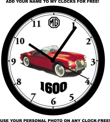 MG 1600 CLASSIC CAR WALL CLOCK-FREE USA SHIP