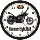 2013 VICTORY HAMMER EIGHT BALL WALL CLOCK-FREE USA SHIP!