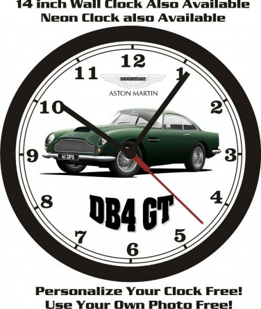 ASTON MARTIN DB4 GT WALL CLOCK-FREE USA SHIP!-Fiat, BMW Triumph