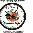 FORD THUNDERBIRD SPECIAL ENGINE PHOTO WALL CLOCK-FREE USA SHIP!