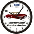 1952 FORD CUSTOMLINE FORDOR SEDAN WALL CLOCK-Free USA Ship