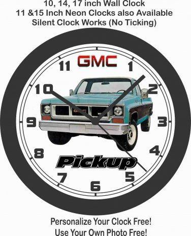 1973 GMC Pickup Truck Wall Clock-Free USA Ship