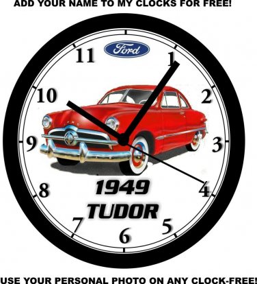 1949 FORD TUDOR WALL CLOCK-Free USA Ship
