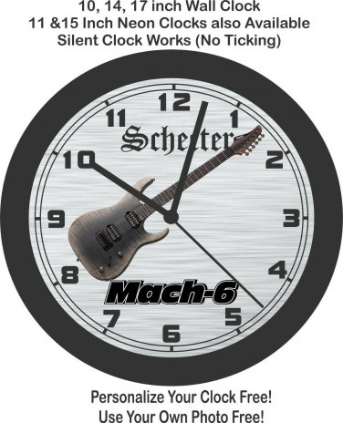 Schecter Mach-6 Guitar Wall Clock-Free US Ship-Fender, Gibson