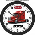 Peterbilt 579 Semi-Truck Wall Clock-Add Business Name Free!