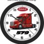 Peterbilt 579 Semi-Truck Wall Clock-Add Business Name Free!