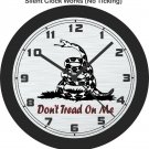 Don't Tread On Me Wall Clock-Free US Ship, USA, Army, Navy, Marines, Air Force