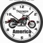 2016 Triumph America Motorcycle Wall Clock-Free US Ship