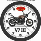 2019 MOTO GUZZI V7 III CARBON STONE NIGHT PACK MOTORCYCLE WALL CLOCK-TRIUMPH