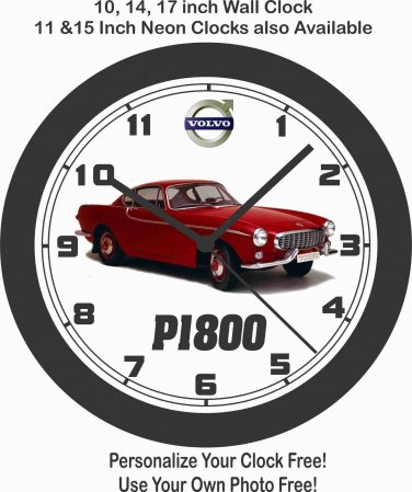 VOLVO P1800 WALL CLOCK-FREE USA SHIP, TRIUMPH, BMW, MERCEDES BENZ