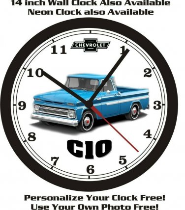 1965 CHEVROLET C10 PICKUP WALL CLOCK-FREE USA SHIP!