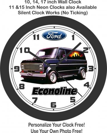 Ford Econoline Custom 70's Van Wall Clock-Chevrolet, Dodge