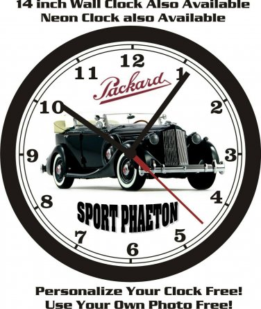 1936 PACKARD SPORT PHAETON WALL CLOCK-FREE USA SHIP!