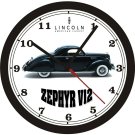 1937 LINCOLN ZEPHYR V12 WALL CLOCK-FREE USA SHIP!