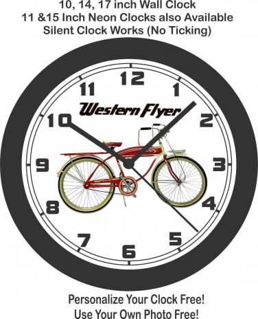 Western Flyer Special Edition Bicycle Wall Clock-Schwinn