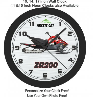 2020 Arctic Cat ZR200 Snowmobile Wall Clock-Free US Ship-Polaris, Ski-Doo