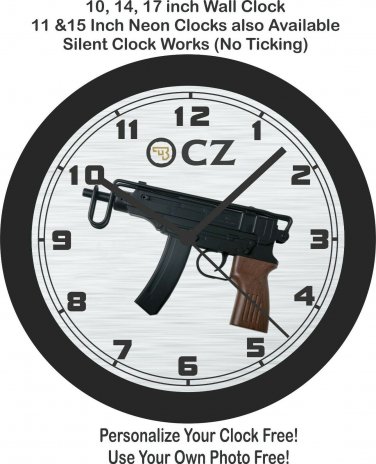 Skorpion Spring Sub Machine Gun Wall Clock-Free US Ship
