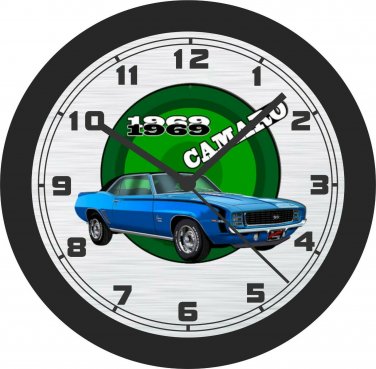 1969 Chevrolet Camaro SS Wall Clock & Free US Ship-Choose 1 of 2 Colors