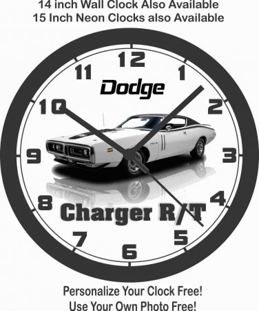 1971 DODGE CHARGER R/T WALL CLOCK-Free USA Ship