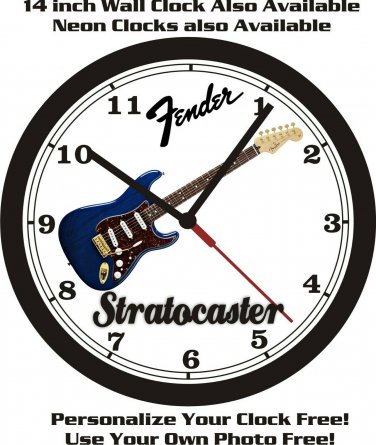 FENDER STRATOCASTER MEXICAN DELUXE WALL CLOCK-FREE USA SHIP!