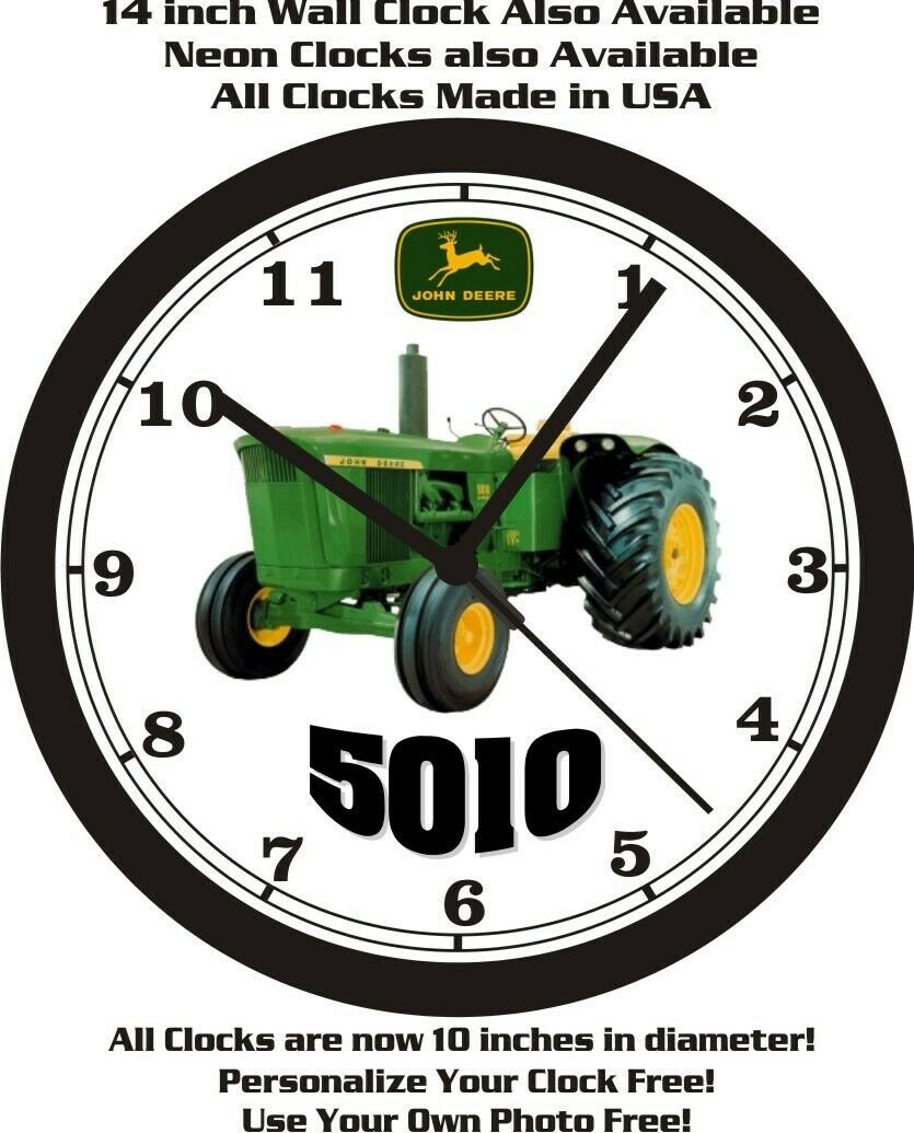 JOHN DEERE 5010 TRACTOR WALL CLOCKFREE USA SHIP