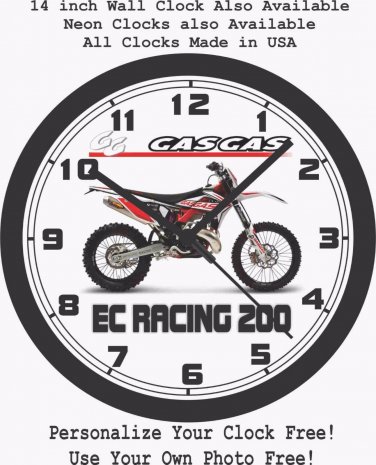 2015 GAS GAS  MOTORCYCLE WALL CLOCK-FREE USA SHIP! Choose from 10 models!