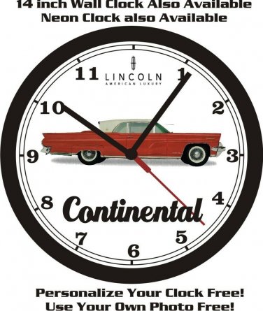 1959 LINCOLN CONTINENTAL WALL CLOCK-FREE USA SHIP!