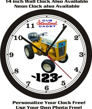 INTERNATIONAL CUB CADET 123 WALL CLOCK-FREE USA SHIP!
