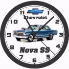 1965 CHEVROLET NOVA SS WALL CLOCK-FREE USA SHIP