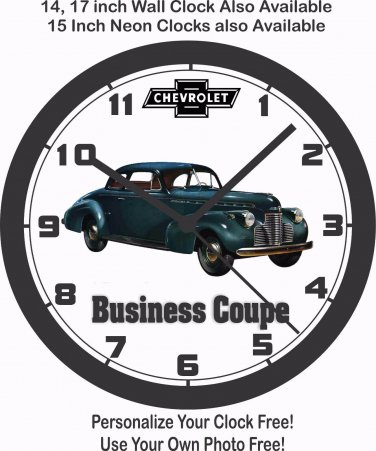 1949 CHEVROLET MASTER 85 BUSINESS COUPE WALL CLOCK-FREE USA SHIP!