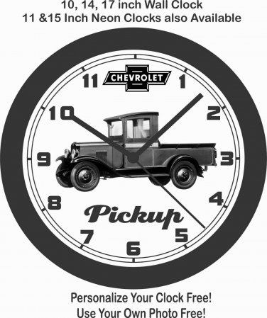 1929 CHEVROLET PICKUP TRUCK WALL CLOCK-FREE USA SHIP