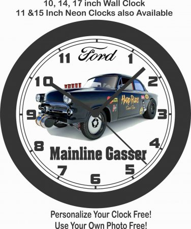 1952 FORD MAINLINE GASSER HOT ROD WALL CLOCK-FREE USA SHIP