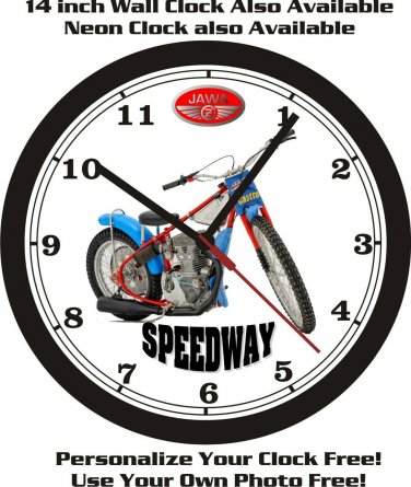 1976 JAWA SPEEDWAY RACER WALL CLOCK-FREE USA SHIP!