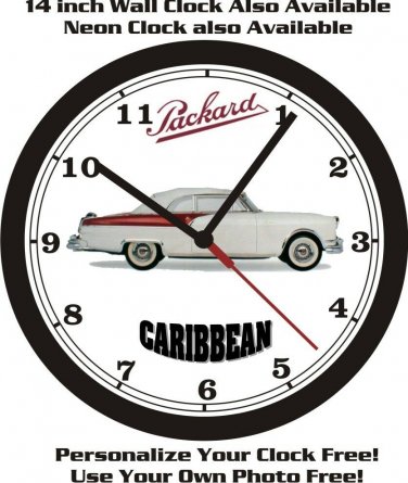 1954 PACKARD CARRIBEAN WALL CLOCK-FREE USA SHIP!