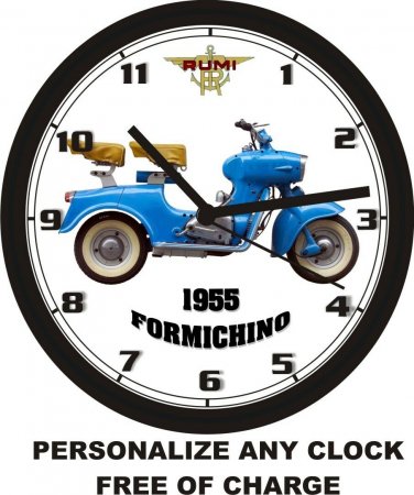 1955 RUMI FORMICHINO MOTORCYCLE WALL CLOCK-FREE USA SHIP!