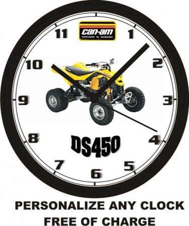 2008 CAN-AM DS450 ATV WALL CLOCK-FREE US SHIP, Choose 1 of 2