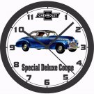 1941 CHEVROLET SPECIAL DELUXE 5 PASSENGER COUPE WALL CLOCK-FREE USA SHIP