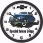 1941 CHEVROLET SPECIAL DELUXE COUPE WALL CLOCK-NEW!, FREE USA SHIP