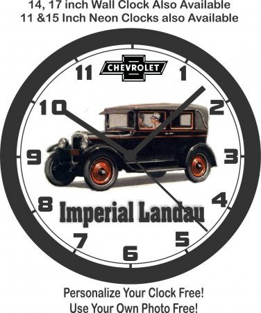 1927 CHEVROLET IMPERIAL LANDAU WALL CLOCK-FORD, DODGE, CADILLAC