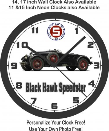 1929 STUTZ BLACK HAWK SPEEDSTER WALL CLOCK-FREE USA SHIP!