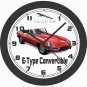 1961 JAGUAR E-TYPE CONVERTIBLE BIG 10,14,17 INCH WALL CLOCK-FREE USA SHIP