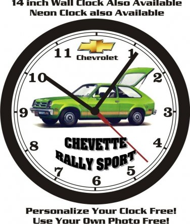 CHEVROLET CHEVETTE RALLY SPORT WALL CLOCK-FREE USA SHIP!