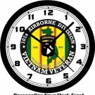 101st AIRBORNE DIVISION VIETNAM VETERAN SCREAMING EAGLE 10 INCH WALL CLOCK